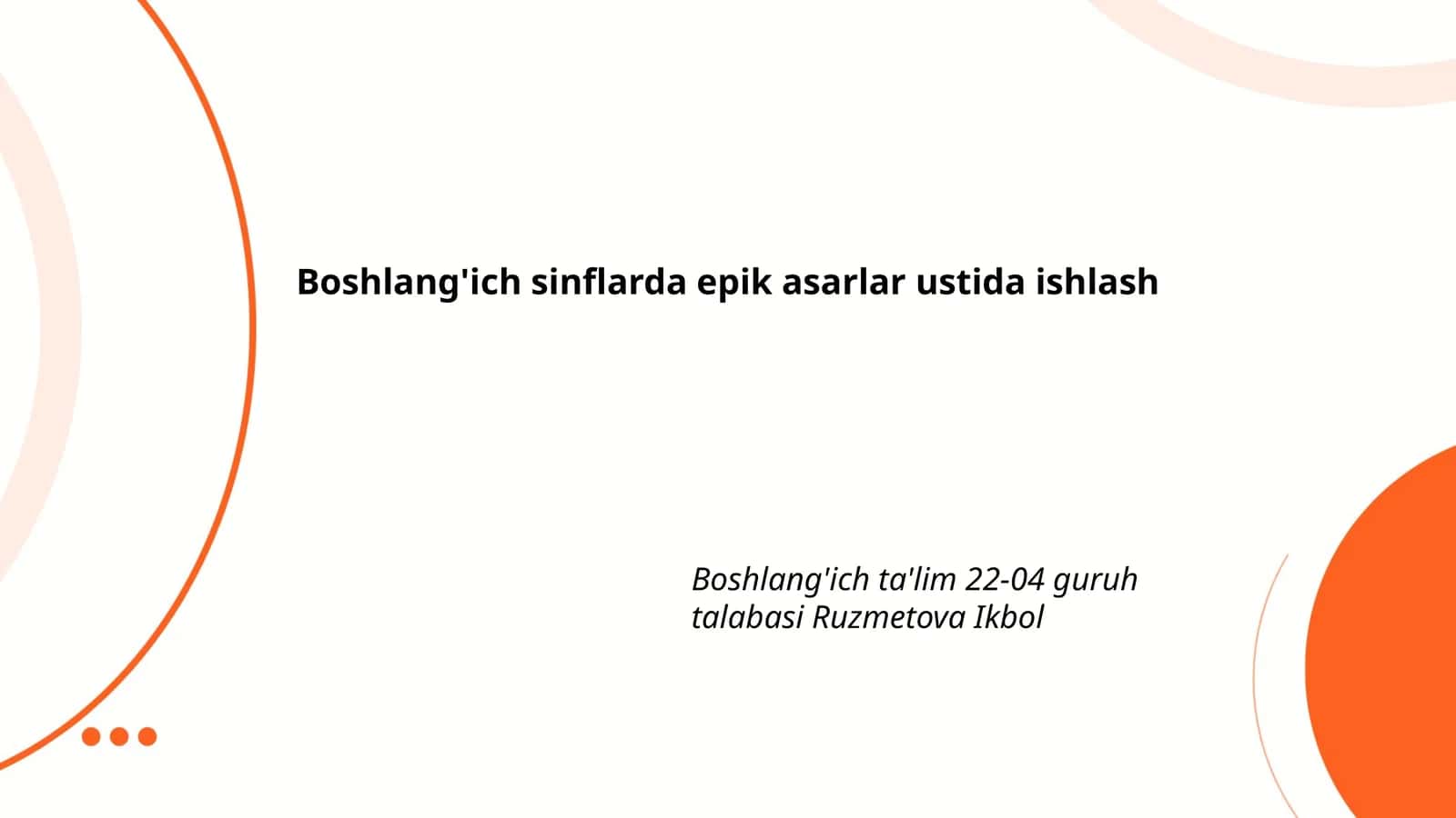 Epik asarlar tahlili 1