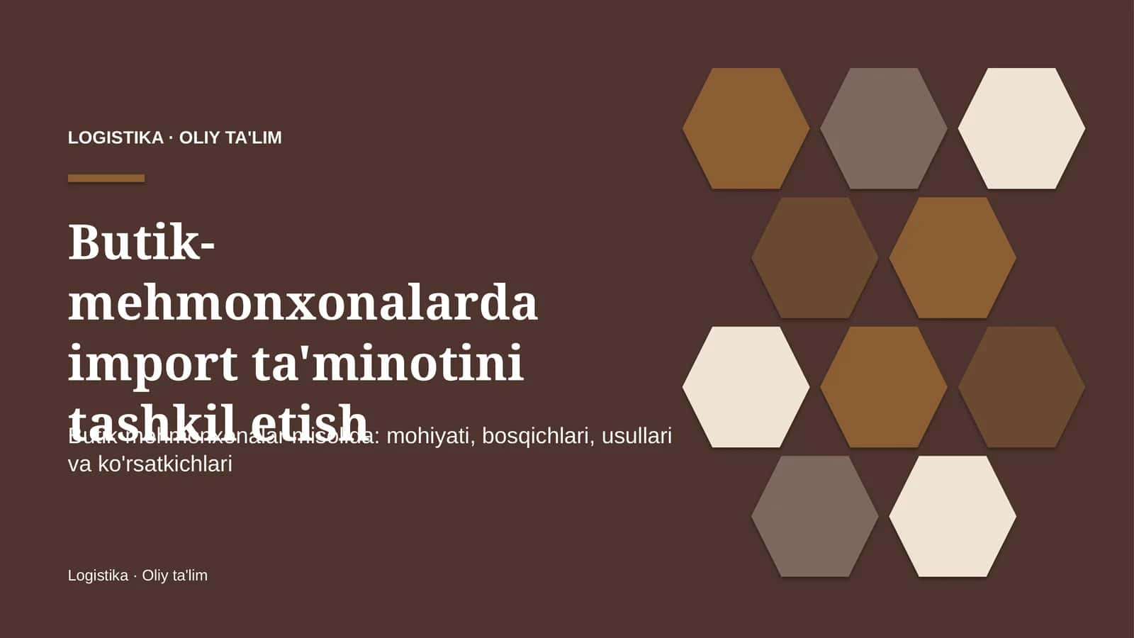 Import ta'minotini tashkil etish: mohiyati 1