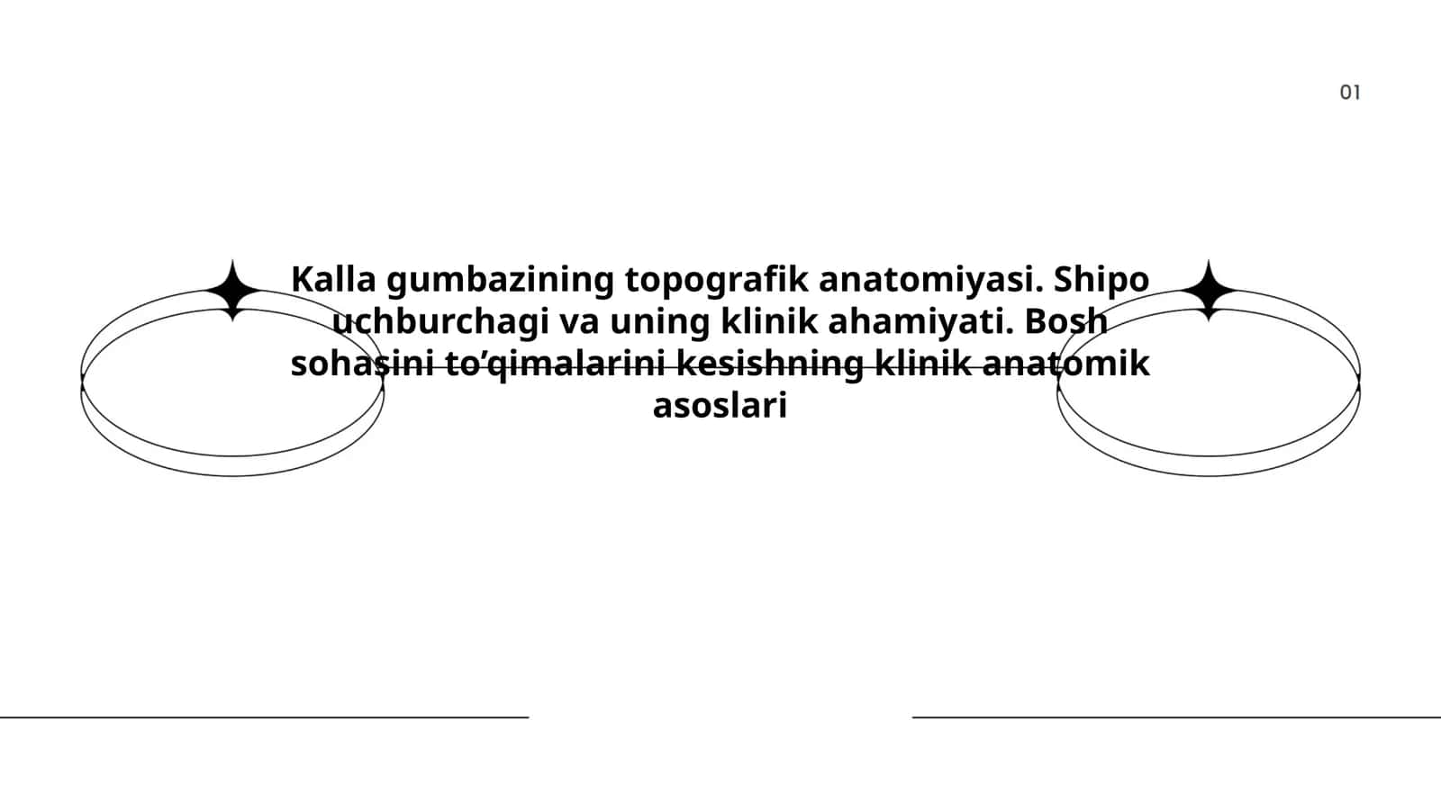 Kalla gumbazining topografik anatomiyasi. Shipo uchburchagi va uning klinik ahamiyati. Bosh sohasini to’qimalarini kesishning klinik anatomik asoslari 1