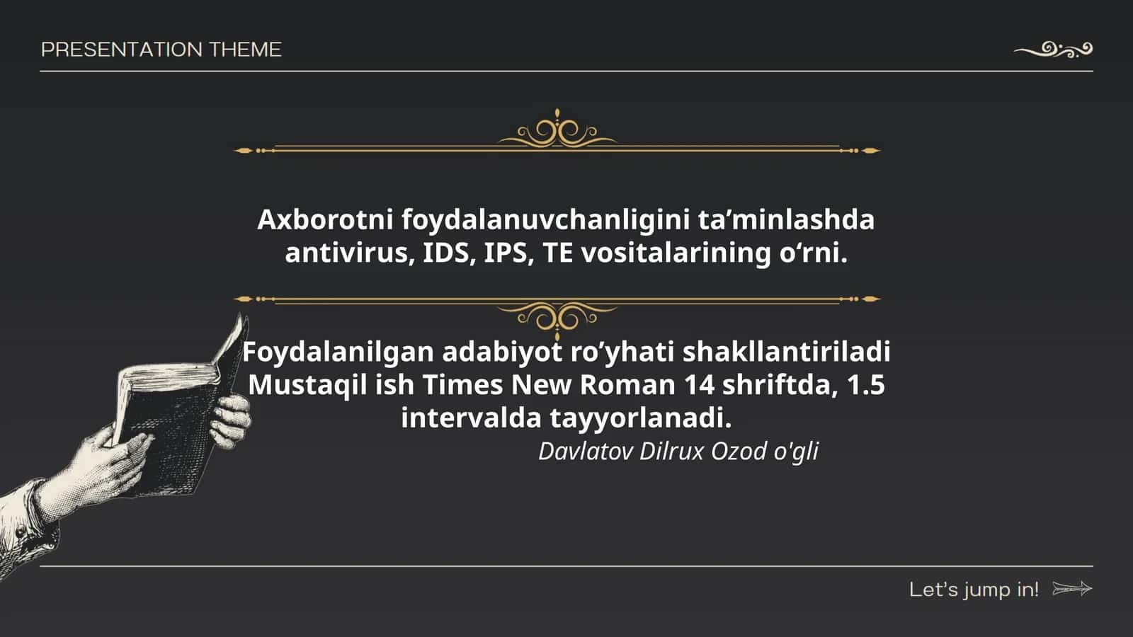 Davlatov Dilrux Ozod o'gli 1