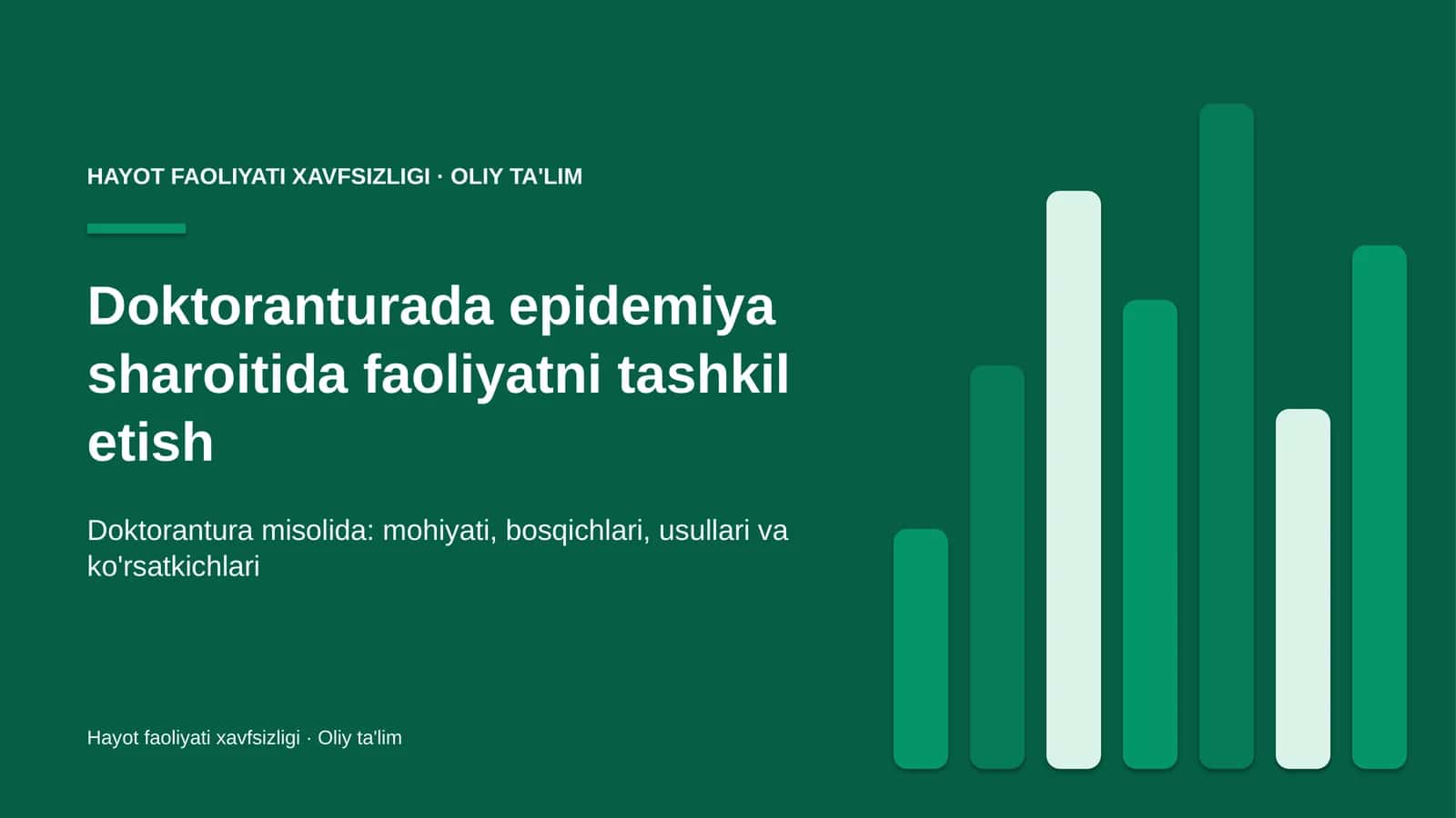Doktoranturada epidemiya sharoitida faoliyatni tashkil etish 1