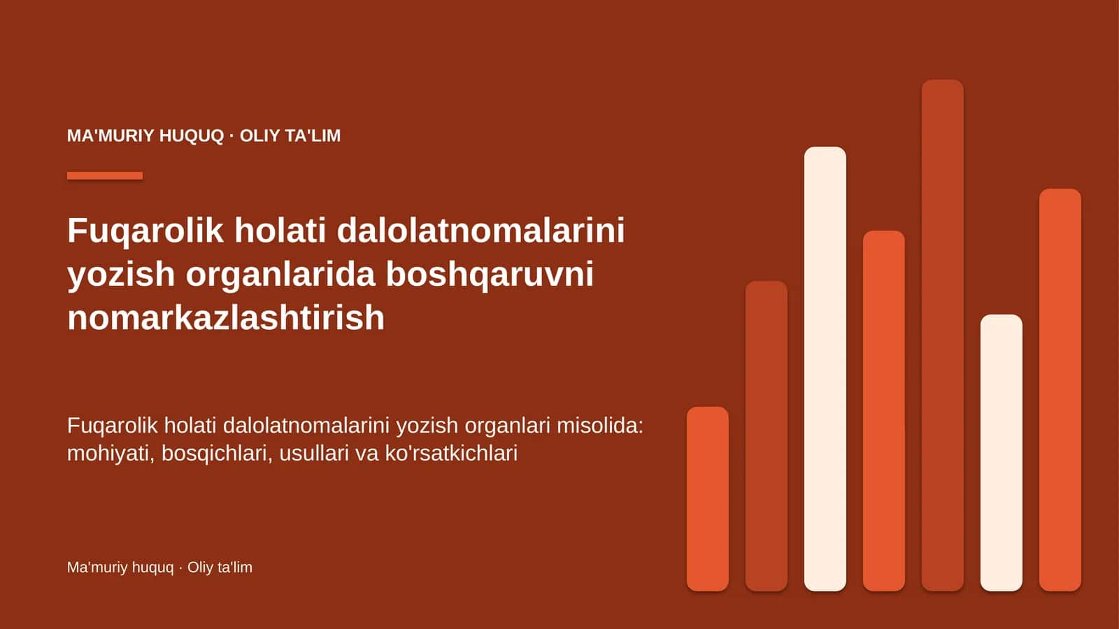 fuqarolik holati dalolatnomalarini yozish organlarida boshqaruvni nomarkazlashtirish 7152 1