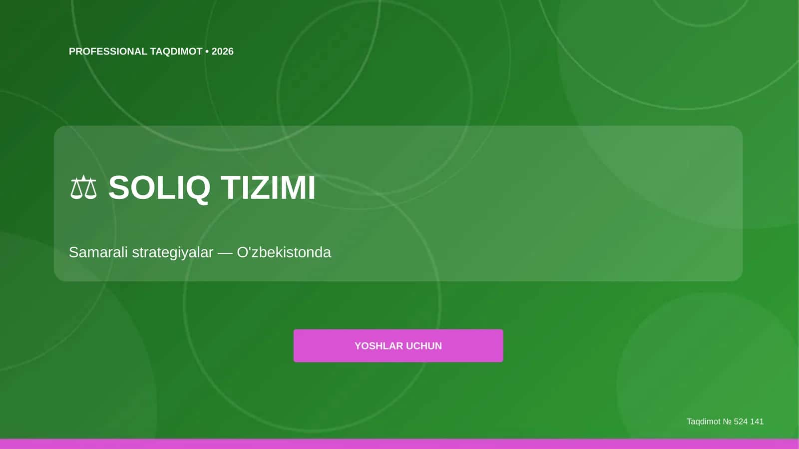 PROFESSIONAL TAQDIMOT • 2026 1