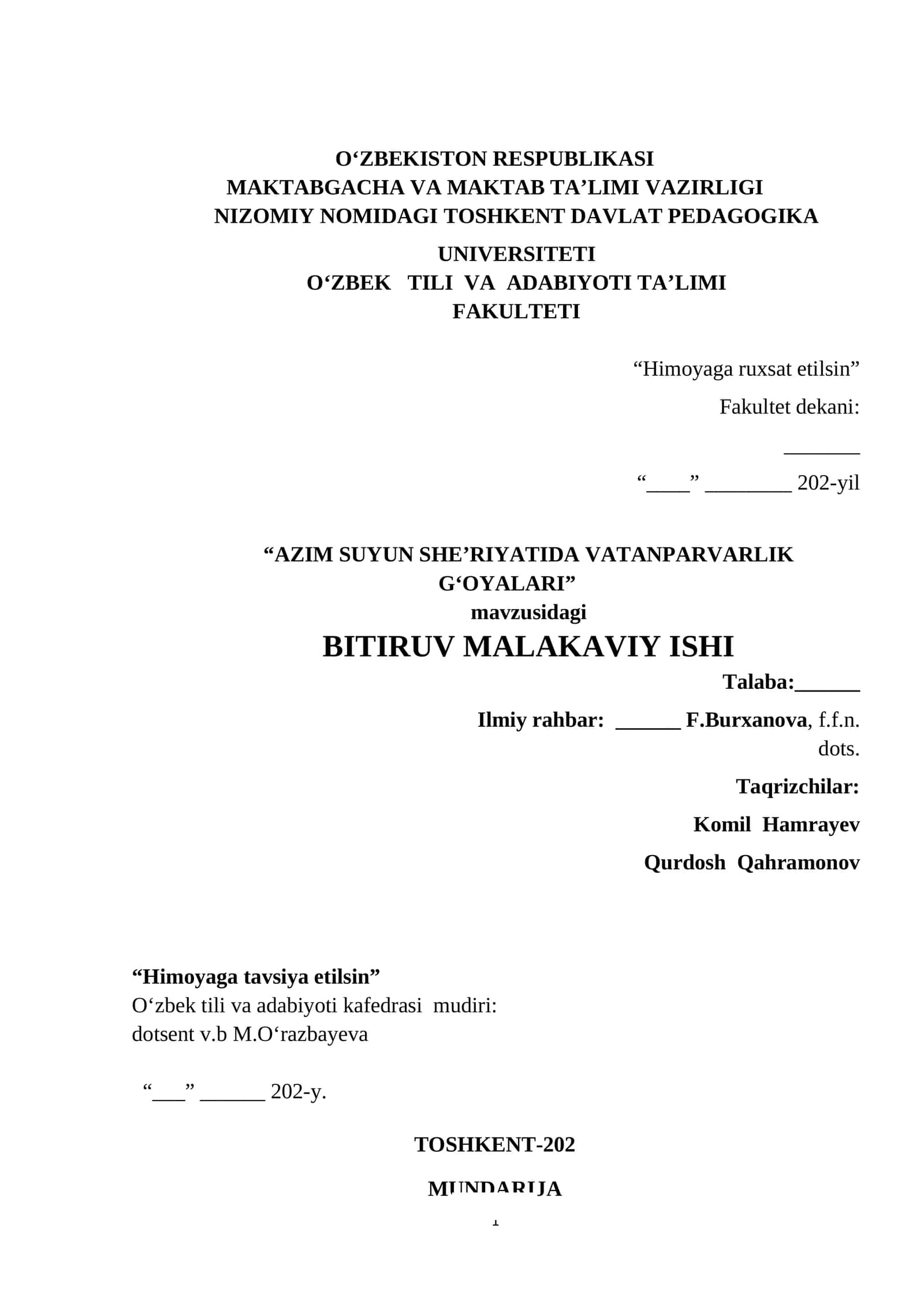 AZIM SUYUN SHE’RIYATIDA VATANPARVARLIK G‘OYALARI 1