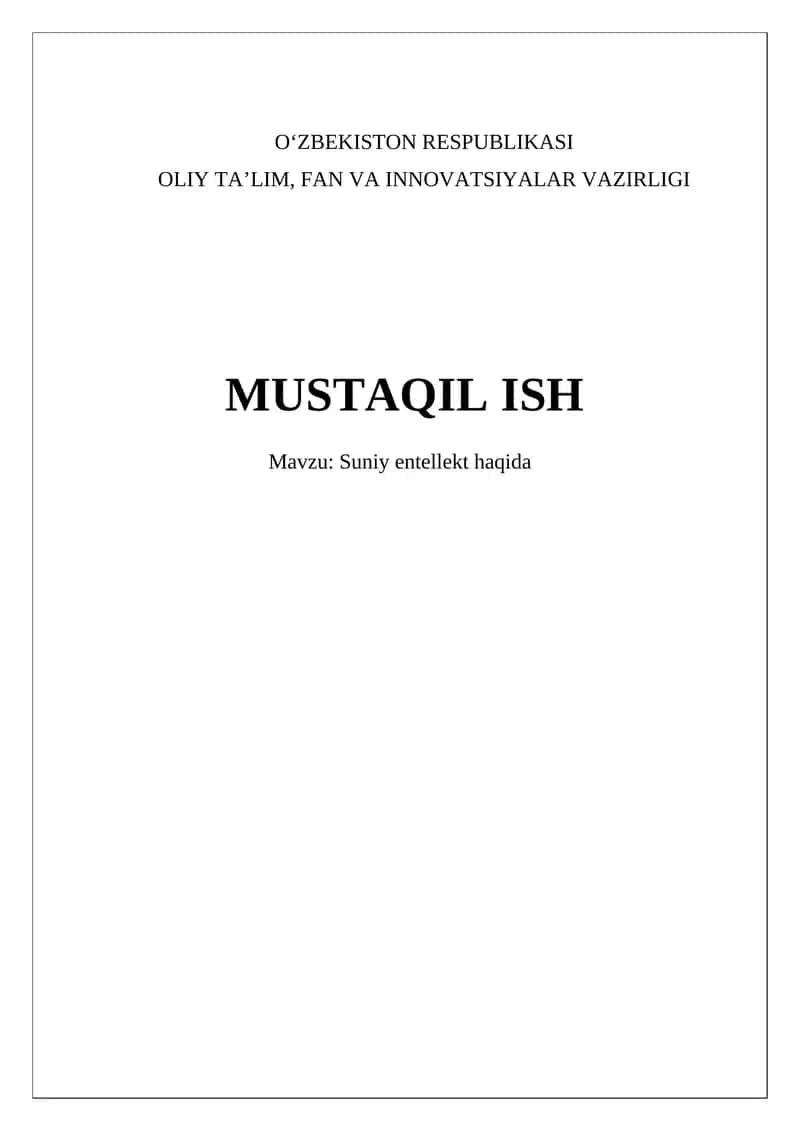 Sun'iy intellekt 1
