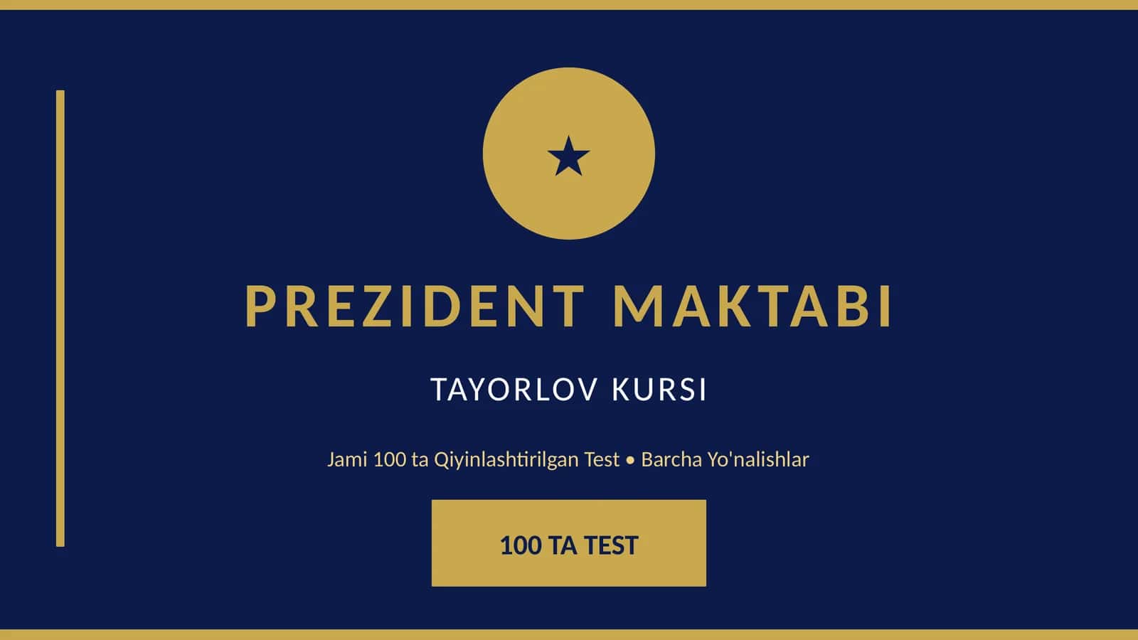 PREZIDENT MAKTABI TAYORLOV KURSI 1