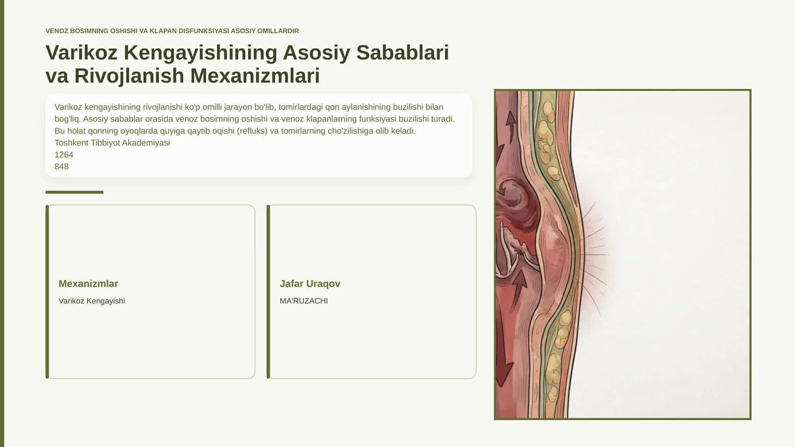 VENOZ BOSIMNING OSHISHI VAKLAPAN DISFUNKSIYASIASOSIY OMILLARDIR 1