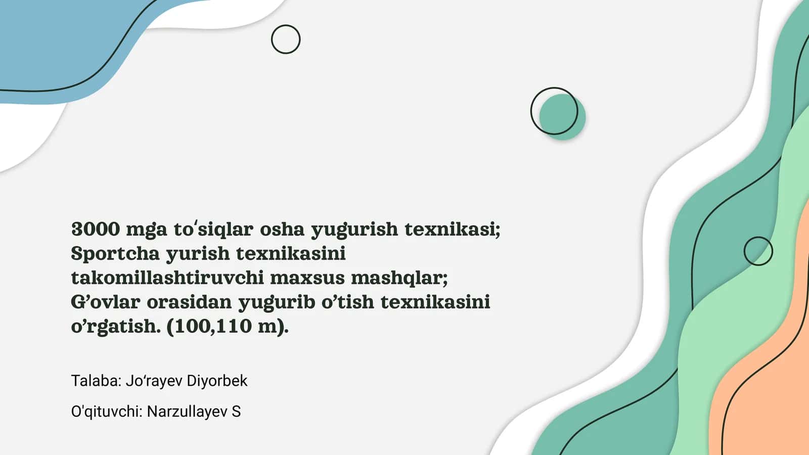 3000m To‘siqlar Yugurish Texnikasi 1