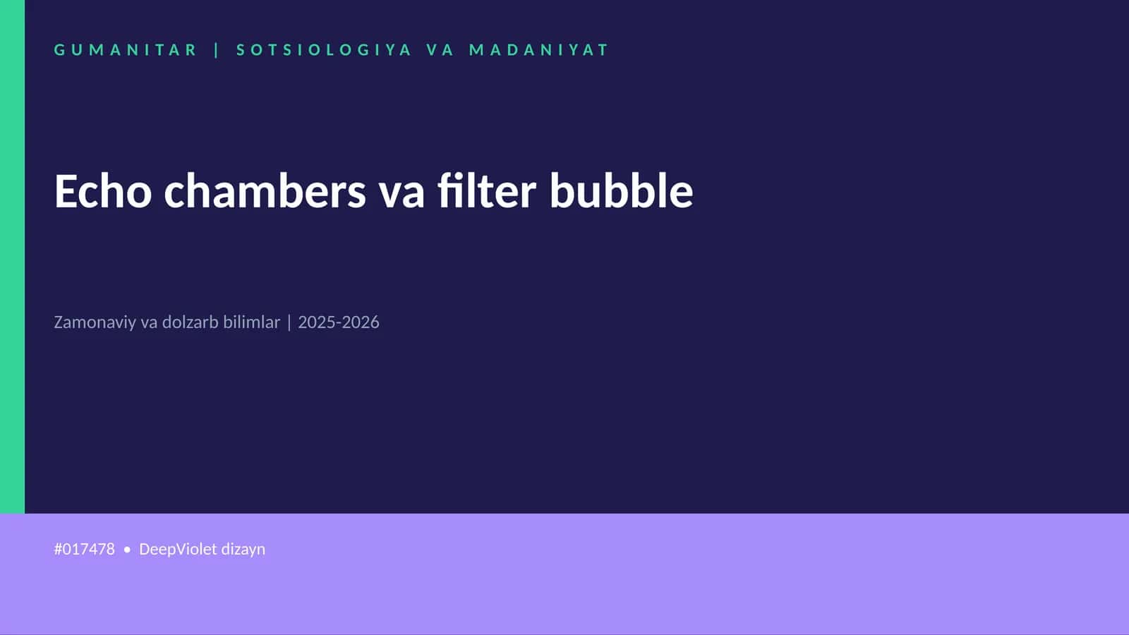 Echo chambers va filter bubble 1