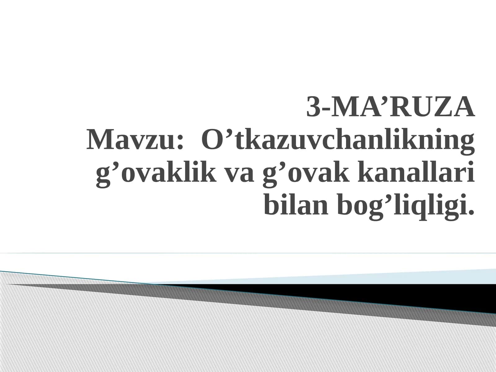 Togʻ jinslarining solishtirma yuzasi 1