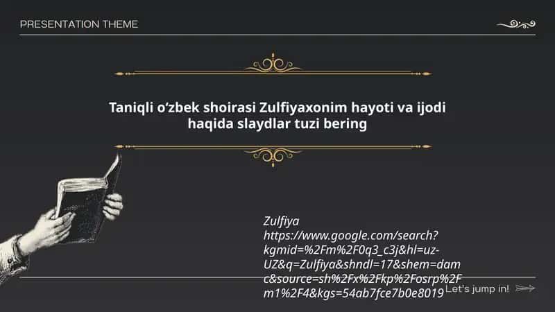 Zulfiyaxonim hayoti va ijodi 1
