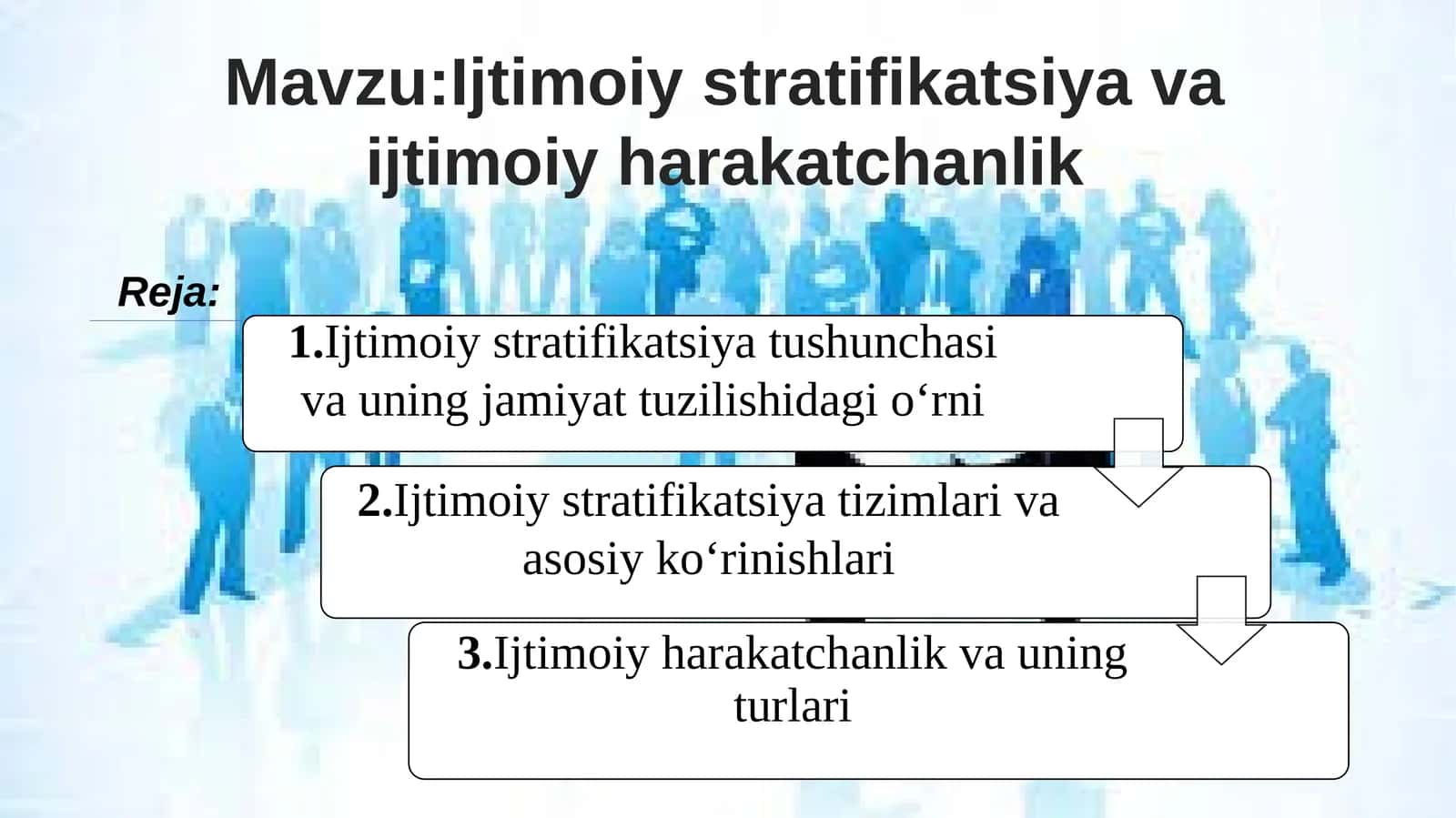 Ijtimoiystratifikatsiya va ijtimoiy harakat chanlik 1