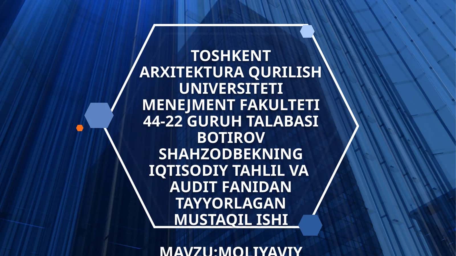 MOLIYAVIY BALANSDA AKTIV VA PASSIVLARNI TAHLIL QILISH 1