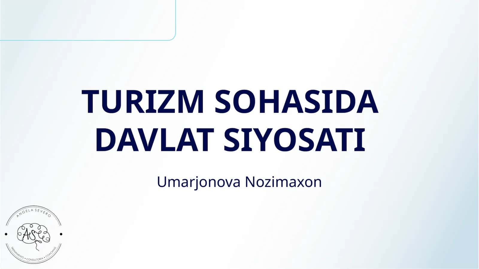 TURIZM SOHASIDA DAVLAT SIYOSATI 1