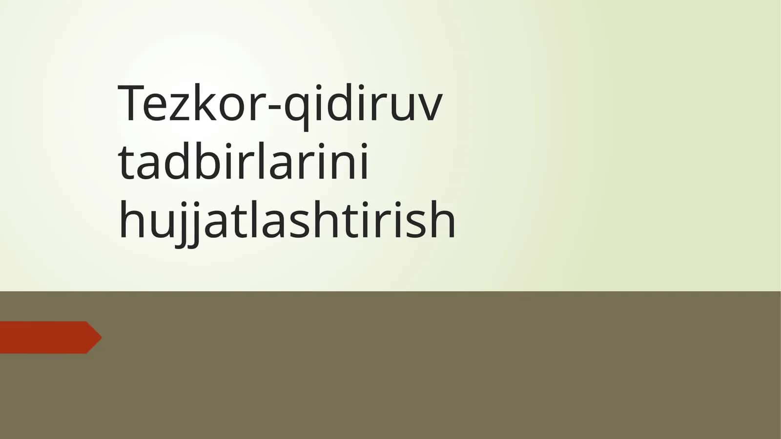 Tezkor-qidiruv tadbirlarini hujjatlashtirish 1