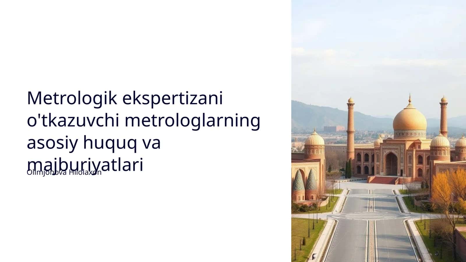 Metrologik ekspertizani o'tkazuvchi metrologlarning asosiy huquq va majburiyatlari 1