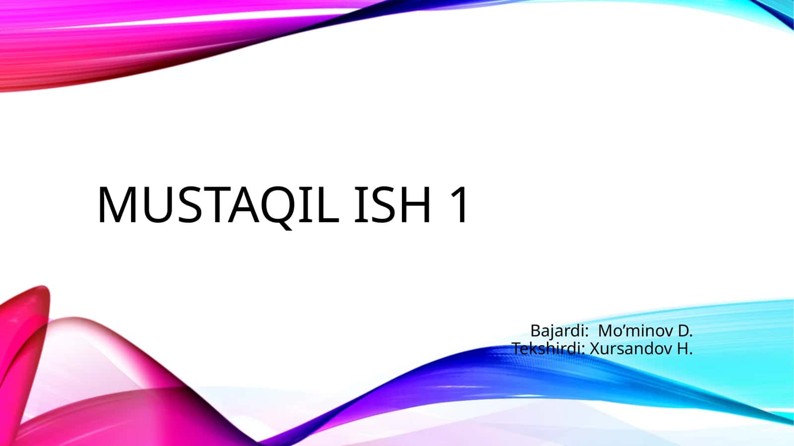Avtomatlashtirilgan va xorijiy tijorat tizimlari 1