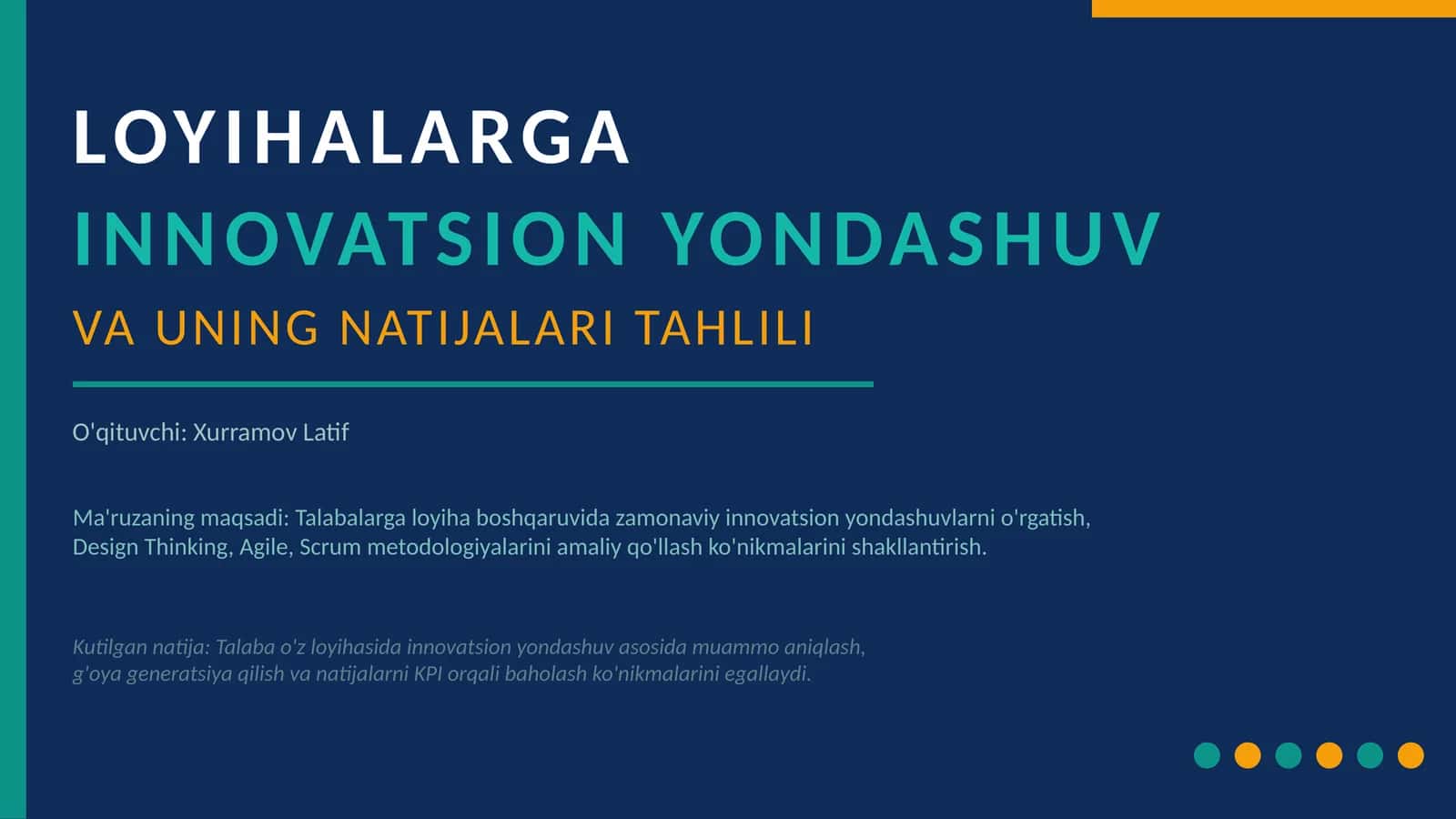 Innovatsion Yondashuv va Uning Natiijalari Tahlili 1
