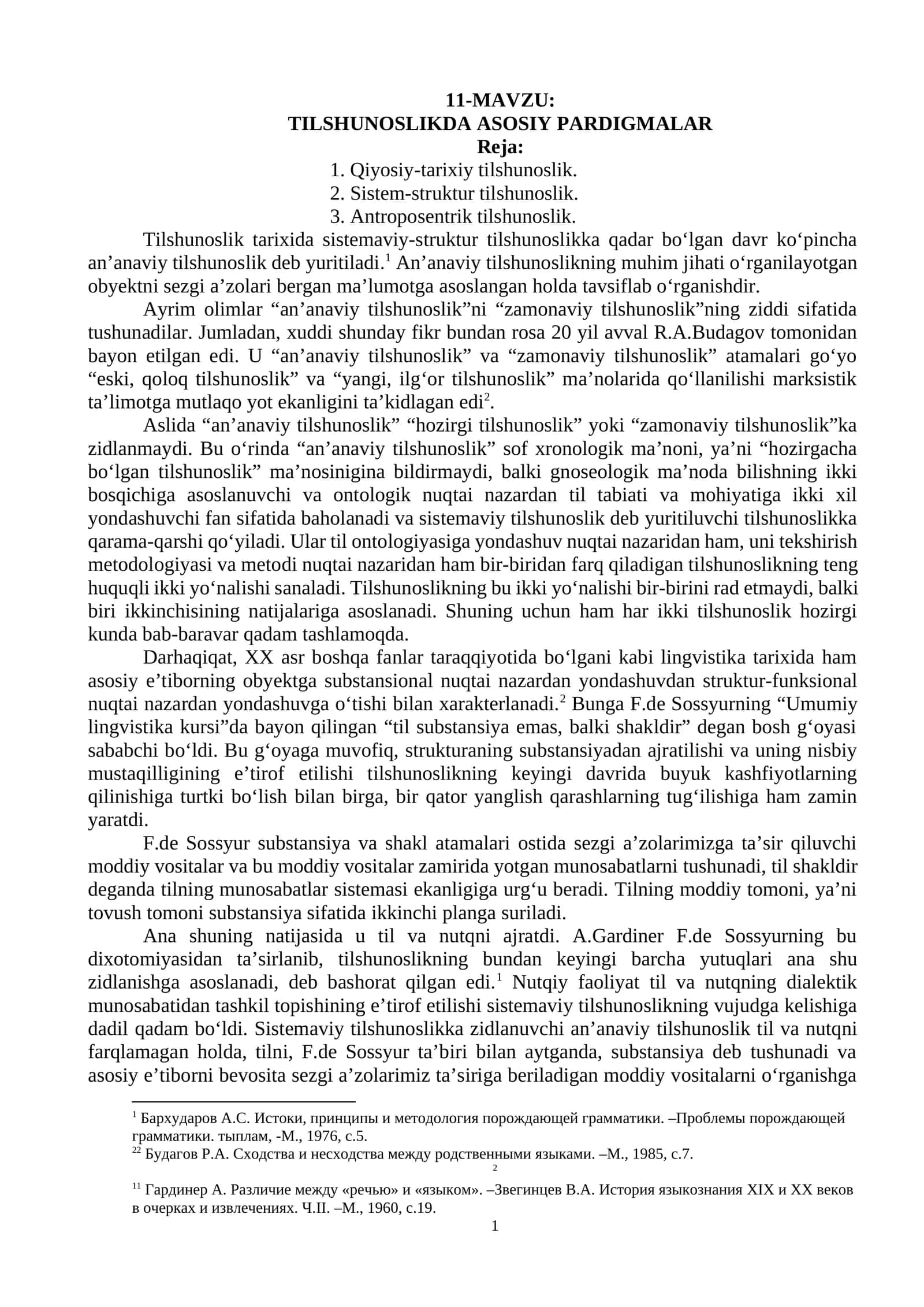 TILSHUNOSLIKDA ASOSIY PARDIGMALAR 1