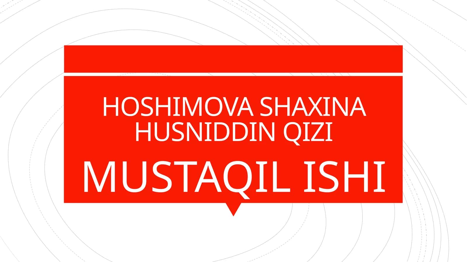HOSHIMOVA SHAXINA HUSNIDDIN QIZI 1