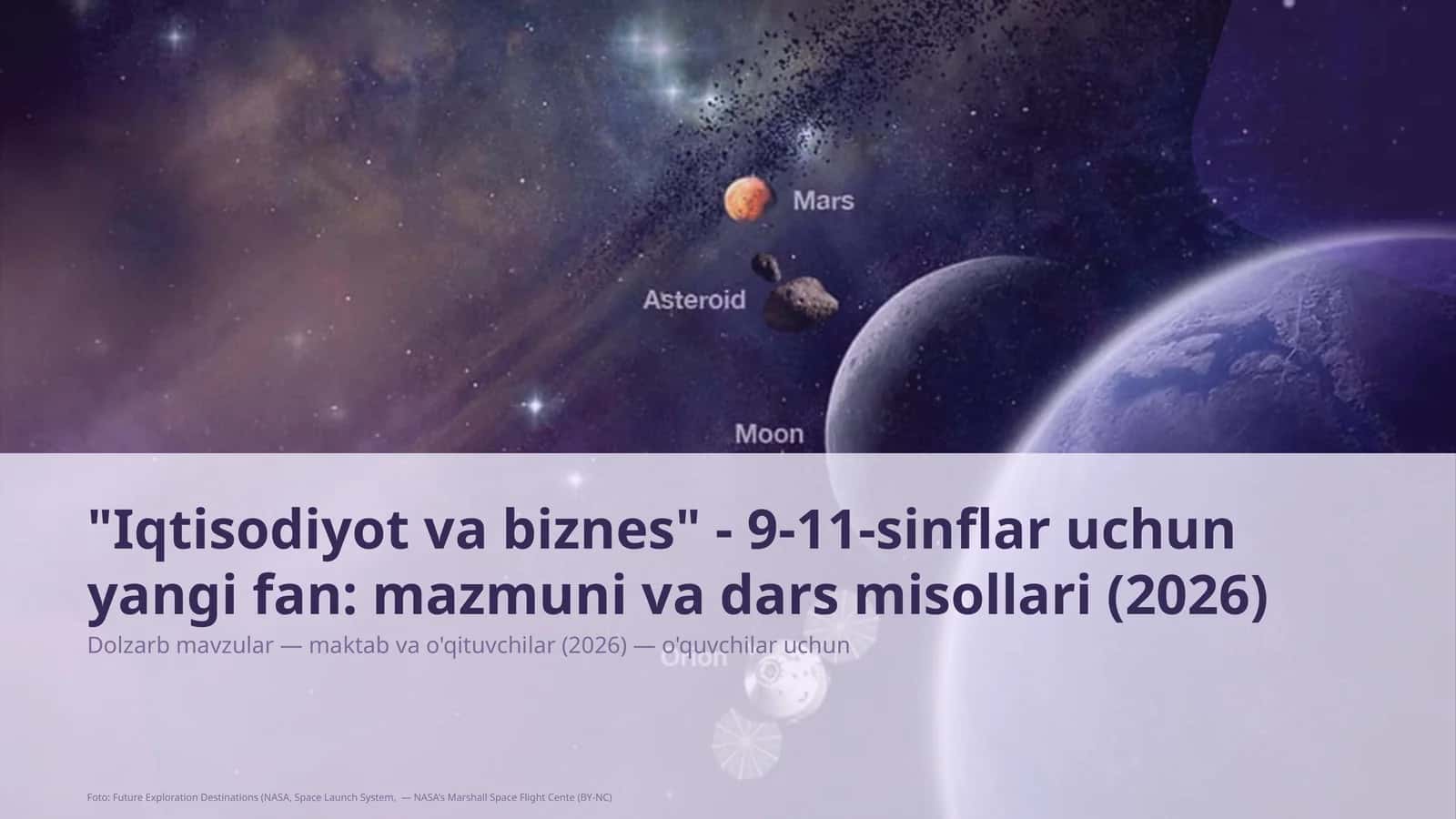 Iqtisodiyot va biznes - 9-11-sinflar uchun yangi fan 1