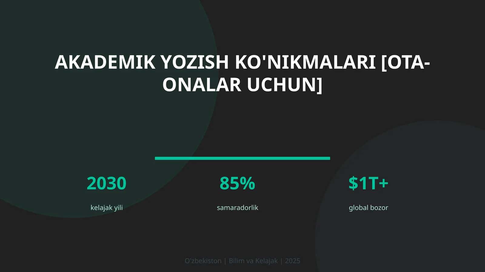 Akademik yozish ko'nikmalari [ota-onalar uchun] 1