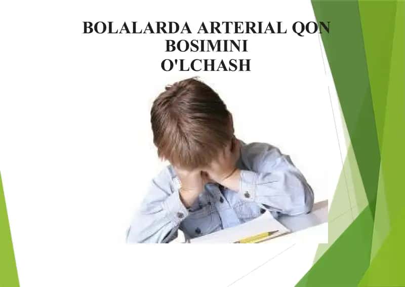 Bolalarda arterial qon bosimini o'lchash 1