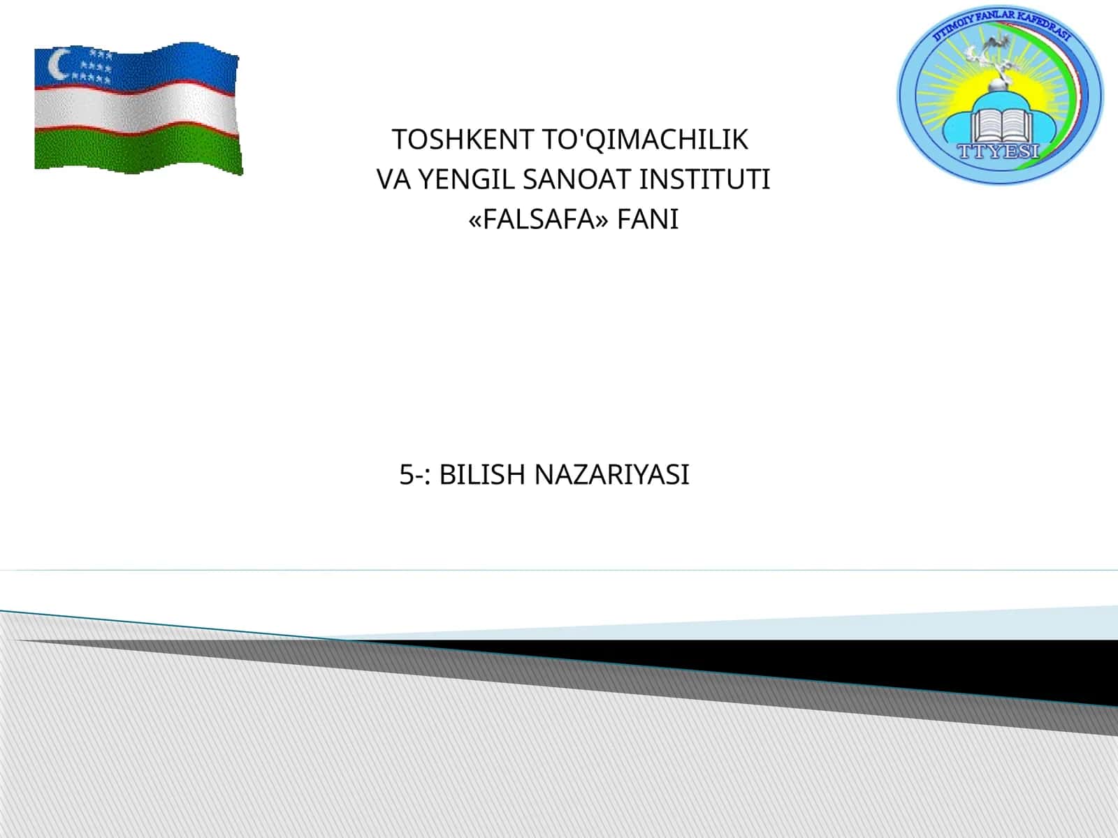 BILISH NAZARIYASI 1