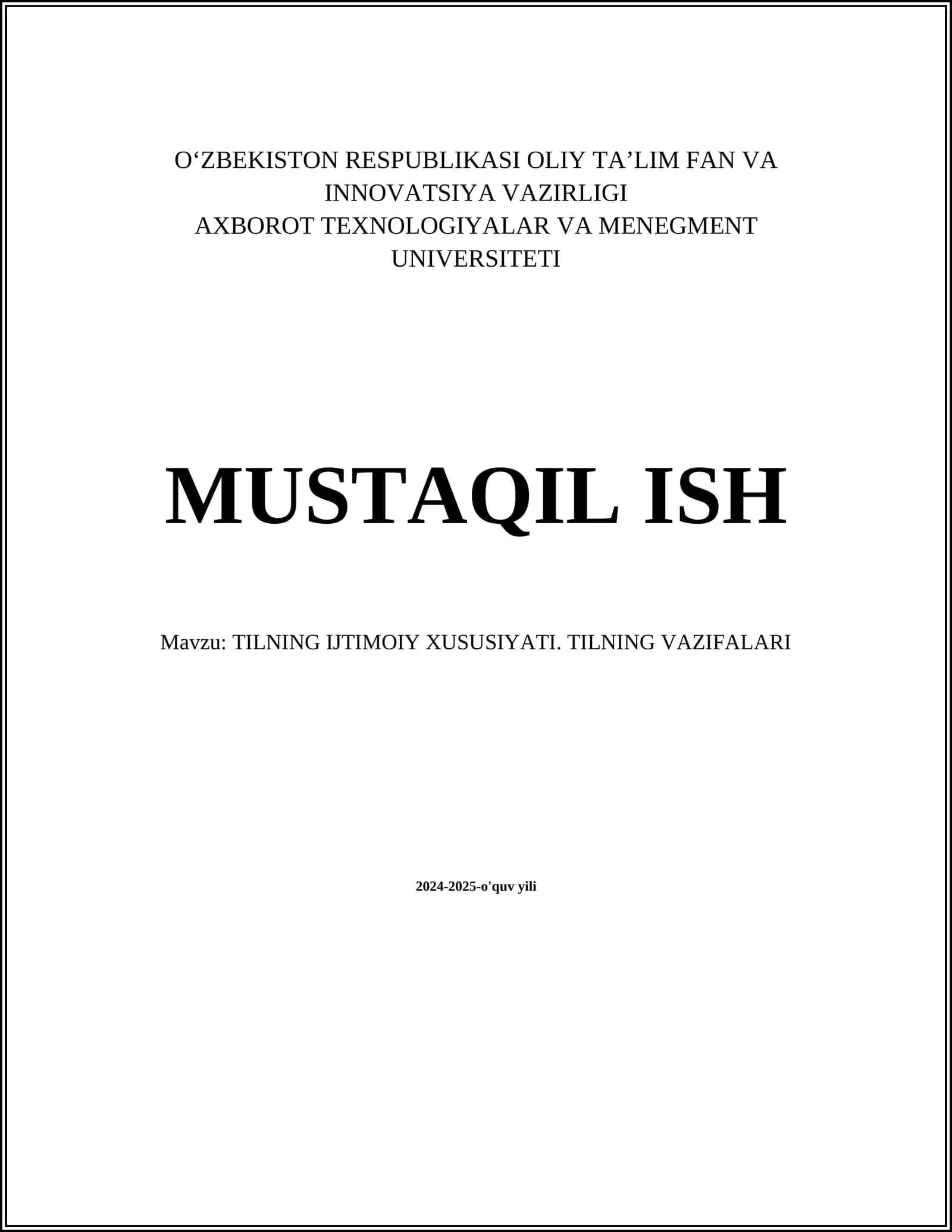 Tilning ijtimoiy xususiyatlari 1