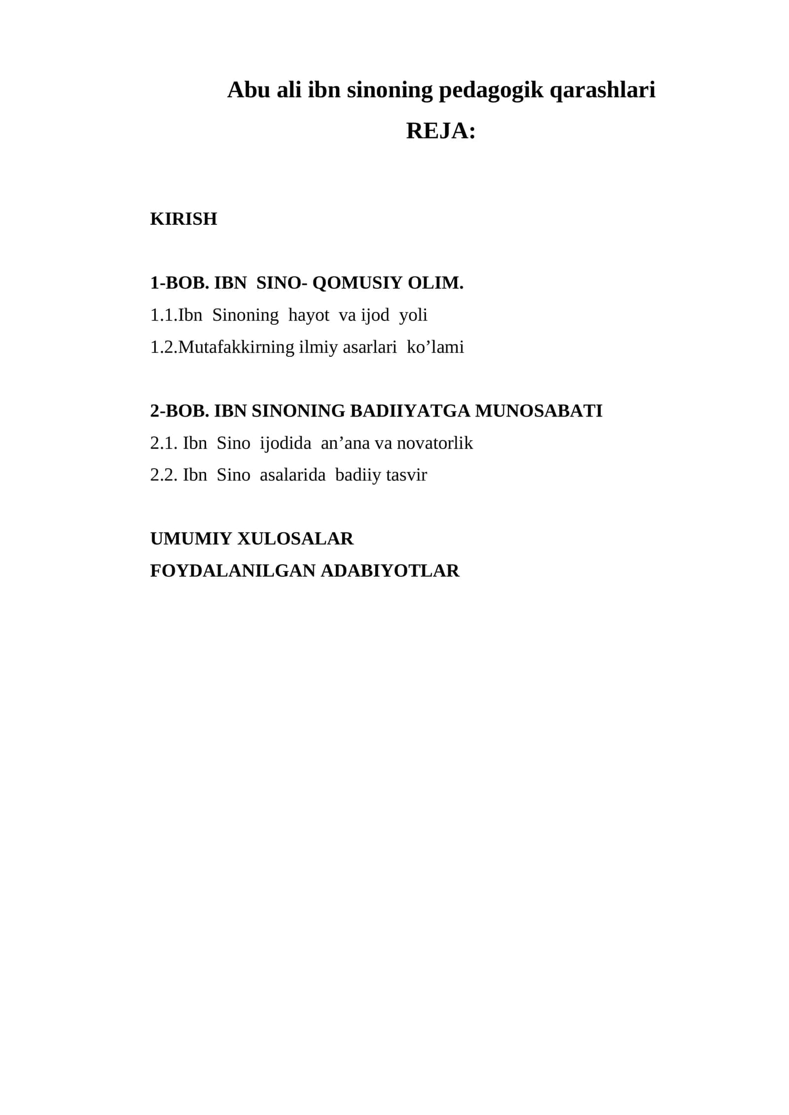 Abu ali ibn sinoning pedagogik qarashlari 1