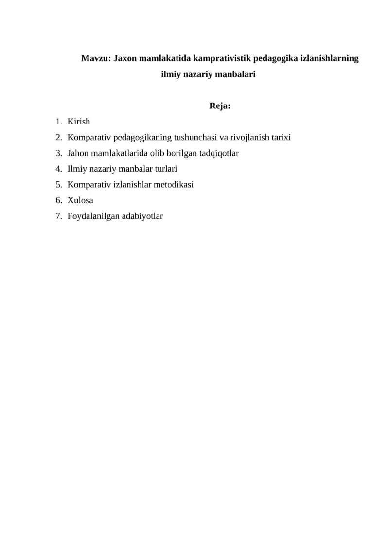 Jaxon mamlakatida kamprativistik pedagogika izlanishlarning ilmiy nazariy manbalari 1