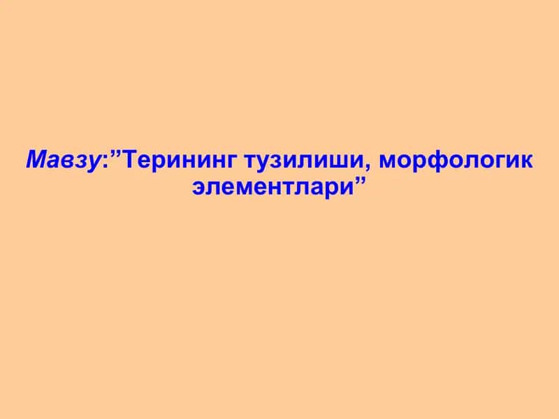 Терининг Паразитар Касалликлари 1
