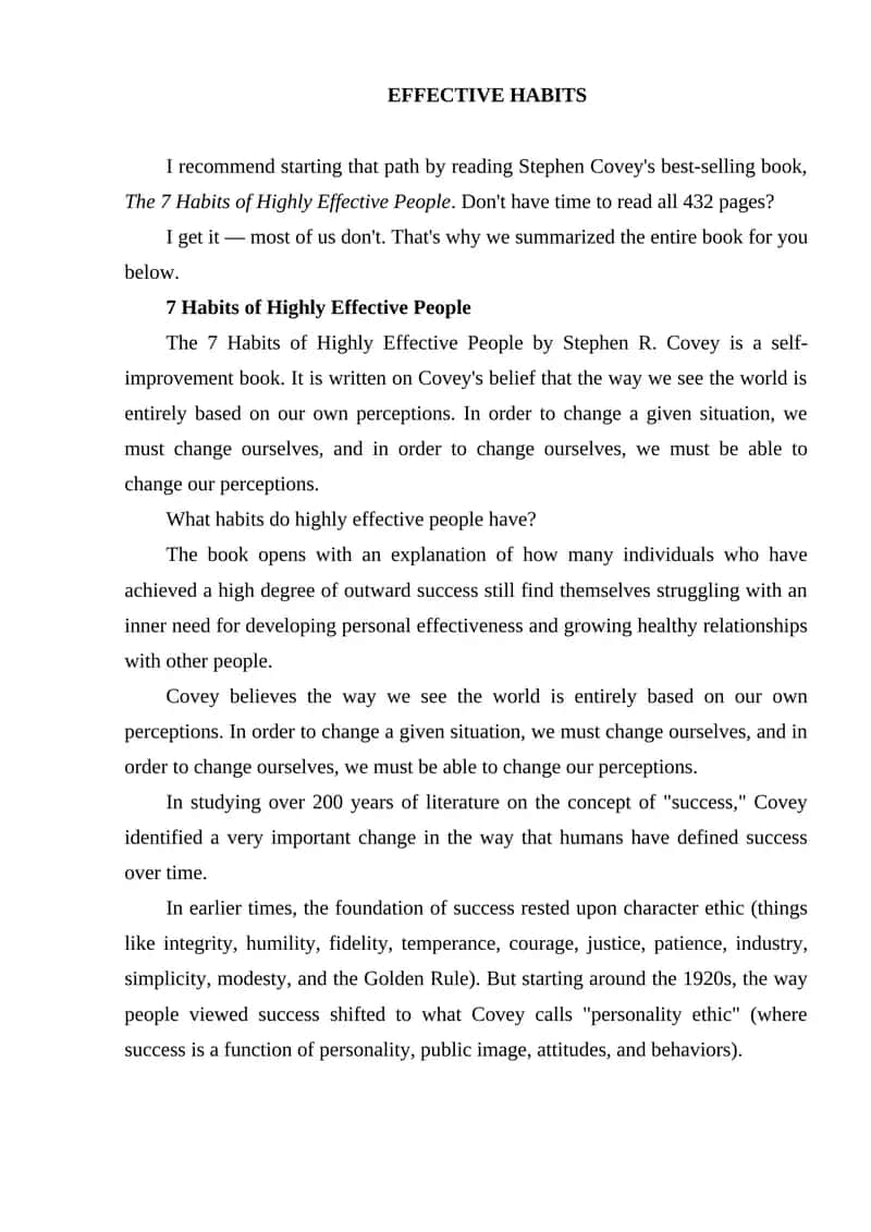 The 7 Habits of Highly Effective People 1