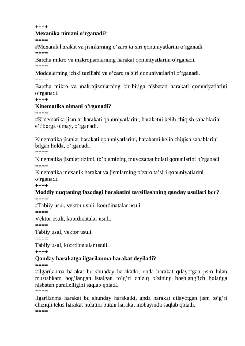 Ilgarilanma harakati 1