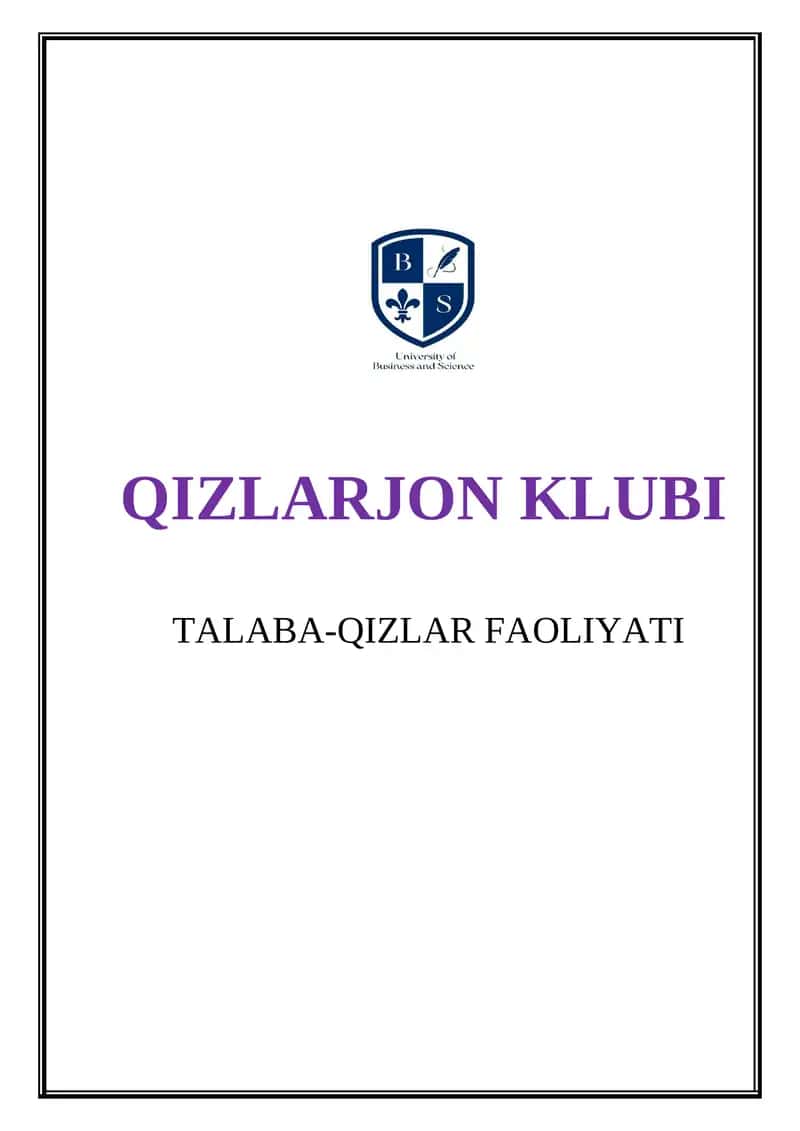 QIZLARJON KLUBI 1