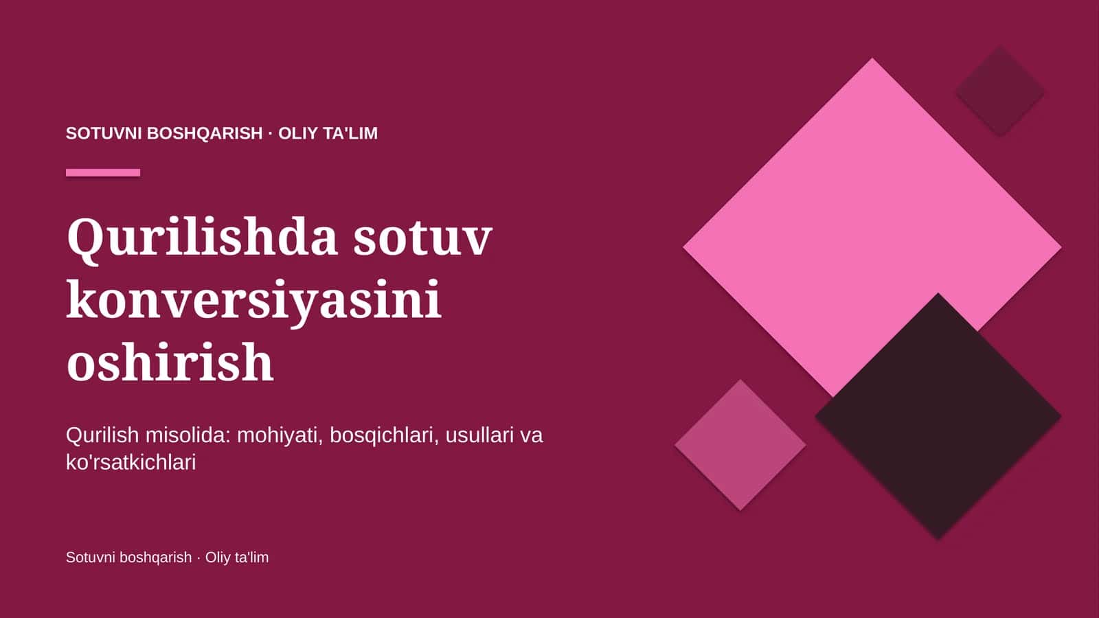 Qurilishda sotuv konversiyasini oshirish 1