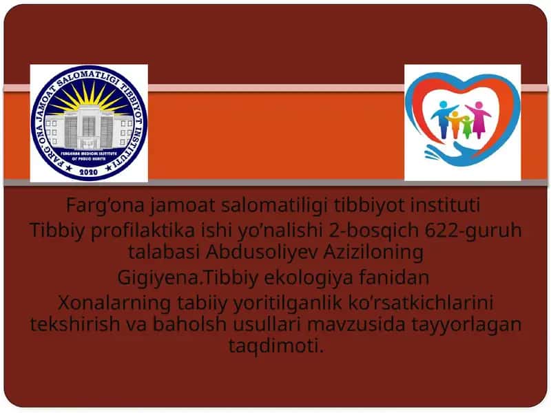 Xonalarning tabiiyyoritilganlik ko'rsatkichlari 1