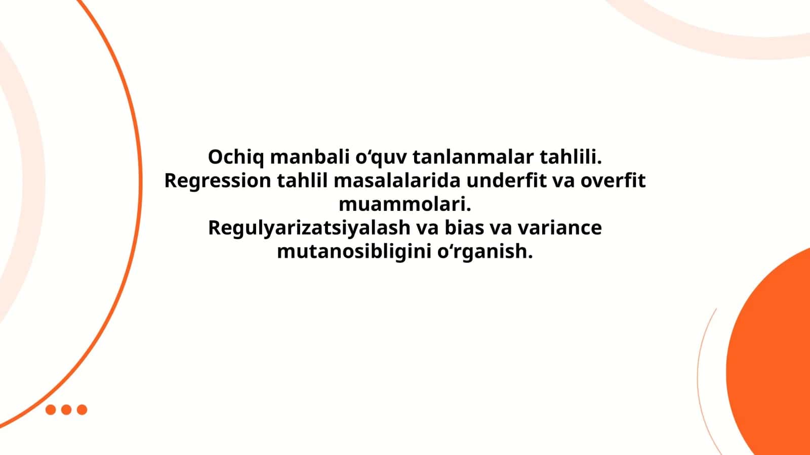 Ochiq manbali o‘quv tanlanmalar tahlili 1