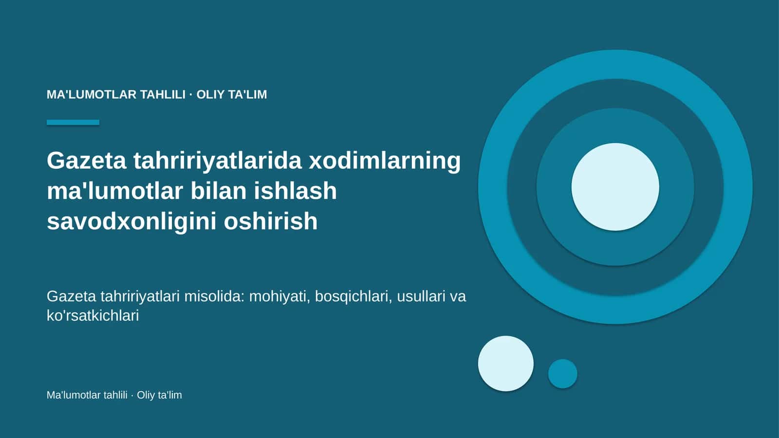 gazeta tahririyatlarida xodimlarning ma'lumotlar bilan ishlash savodxonligini oshirish 5474 1