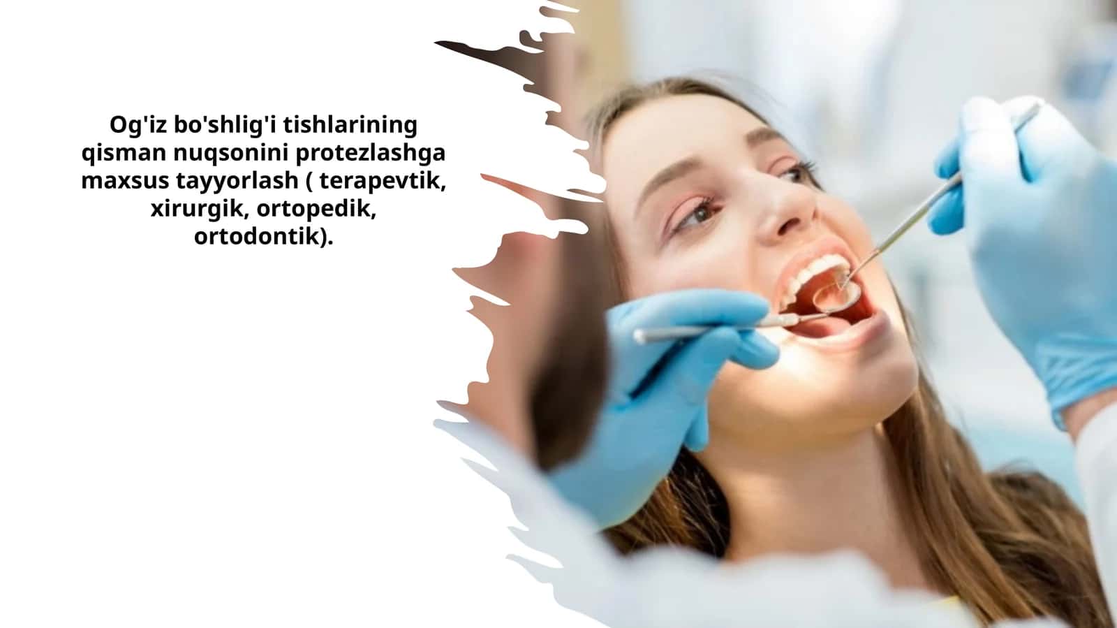Protezlar va Og'izbo'shlig'itishlarining maxsustayyorlash 1