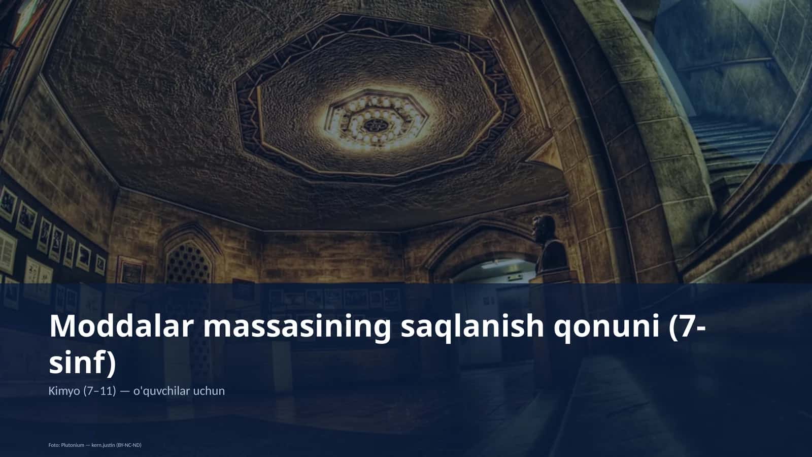 Moddalar massasining saqlanish qonuni (7-sinf) 1