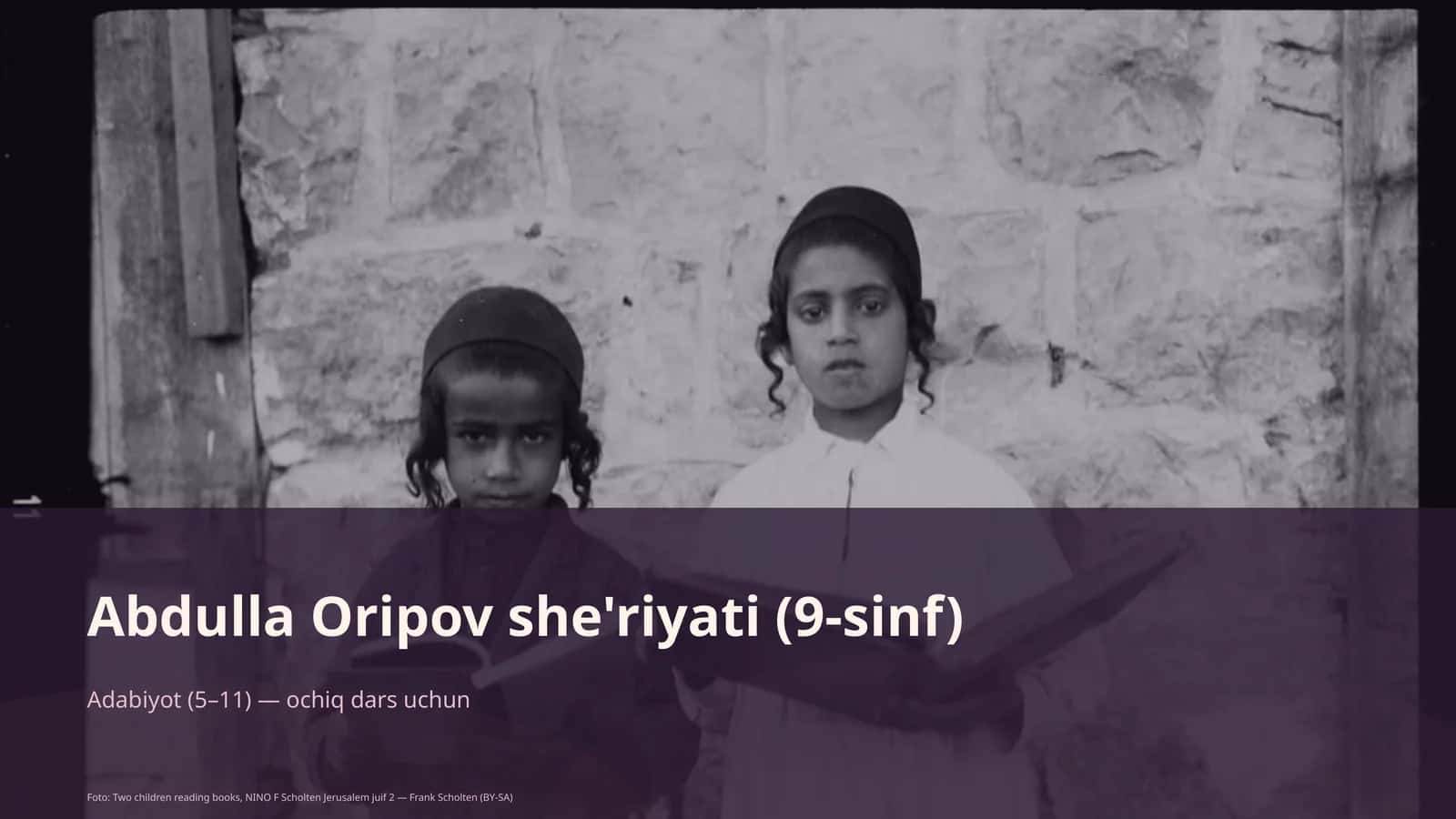 Abdulla Oripov she'riyati (9-sinf) 1