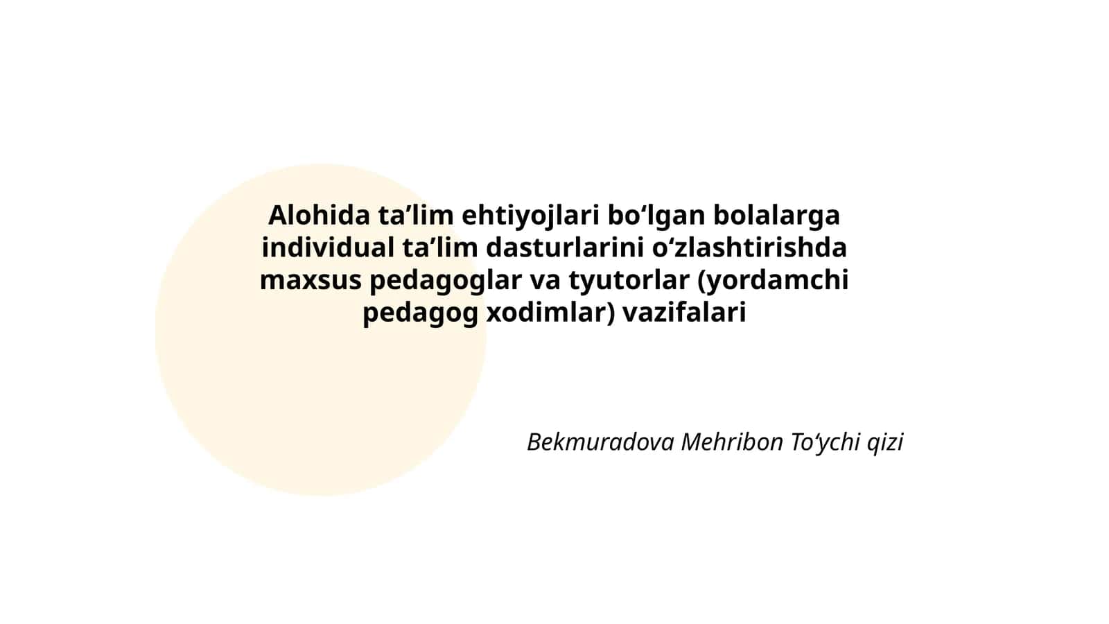 Individual taʼlim dasturlari 1