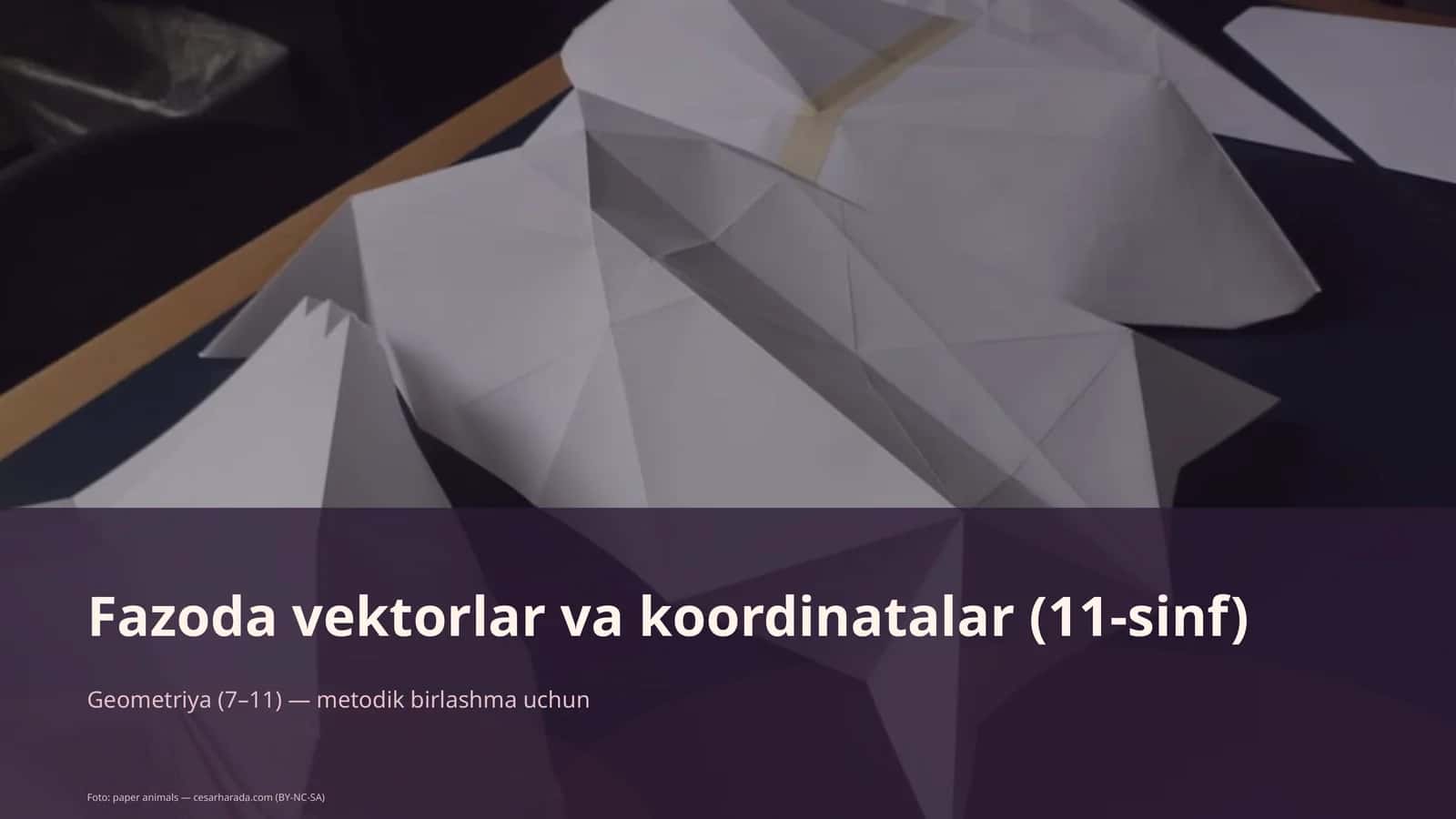 Fazoda vektorlar va koordinatalar (11-sinf) 1
