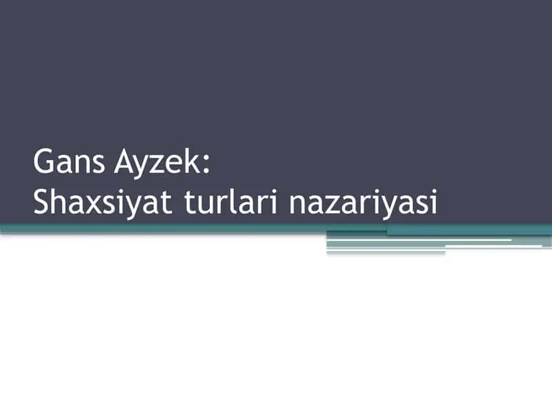 Gans Ayzek 1