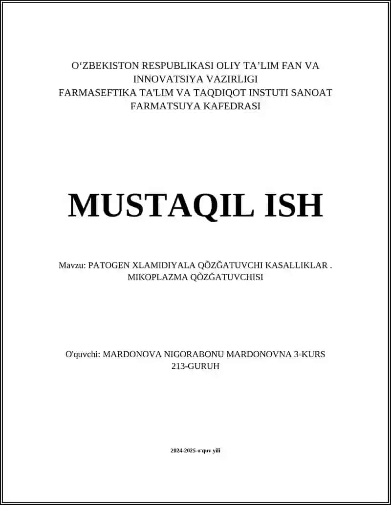 Xlamidiya infektsiyasining tashxislash usullari 1