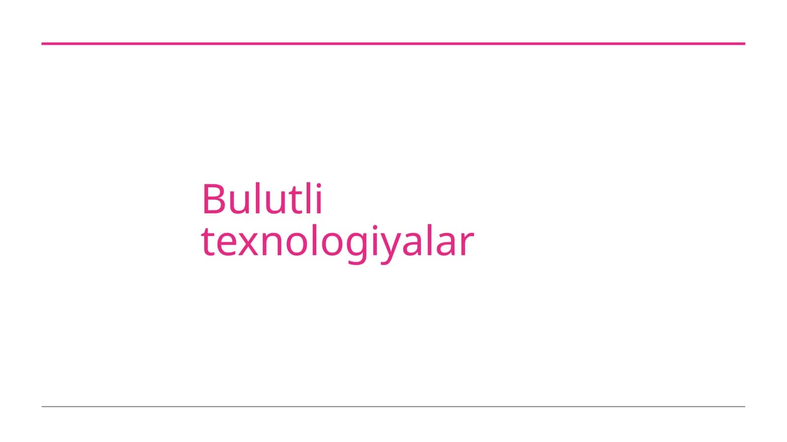 Bulut Teknologiyaları 1