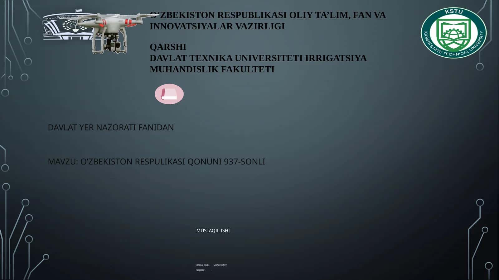 O‘ZBEKISTON RESPULIKASI QONUNI 937-SONLI 1