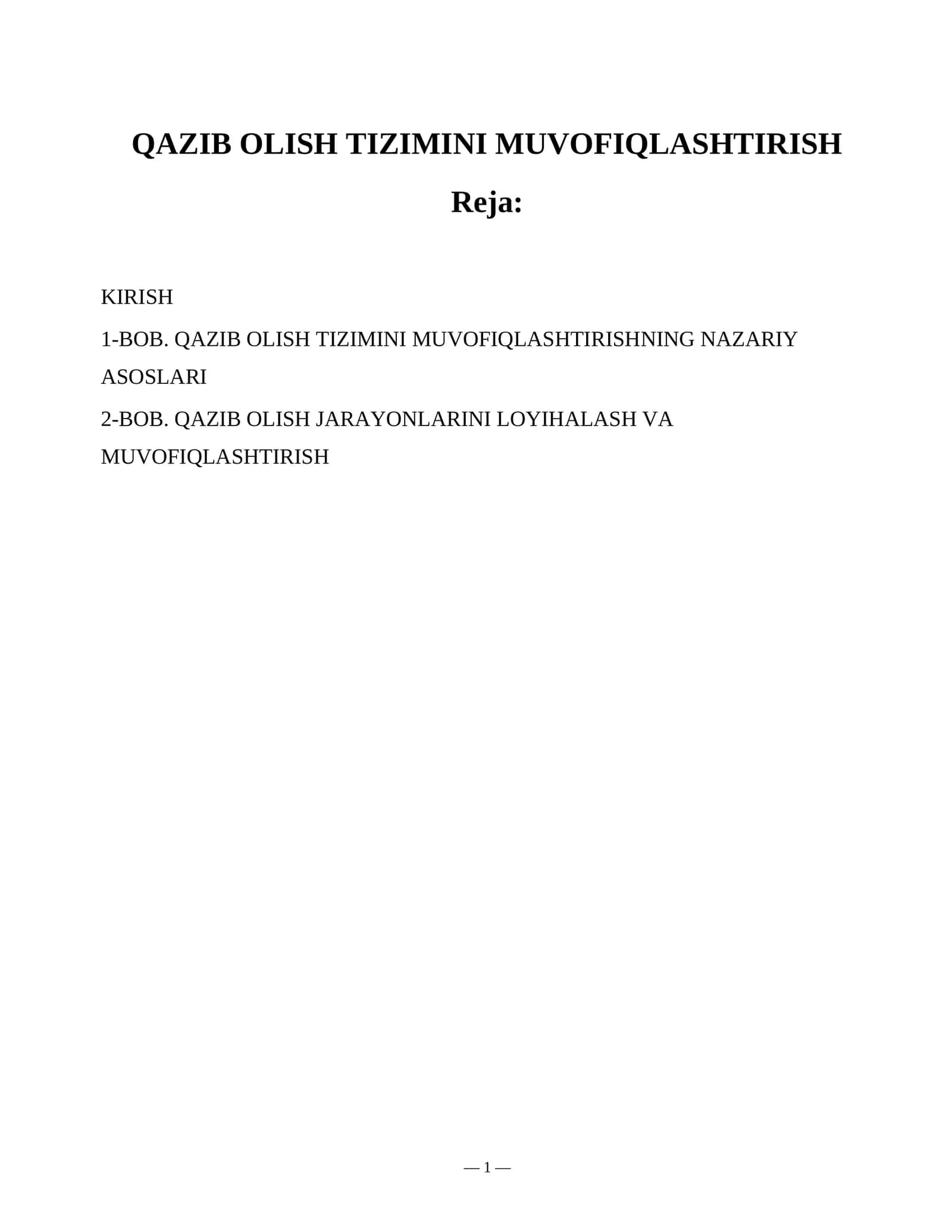 QAZIB OLISH TIZIMINI MUVOFIQLASHTIRISH 1