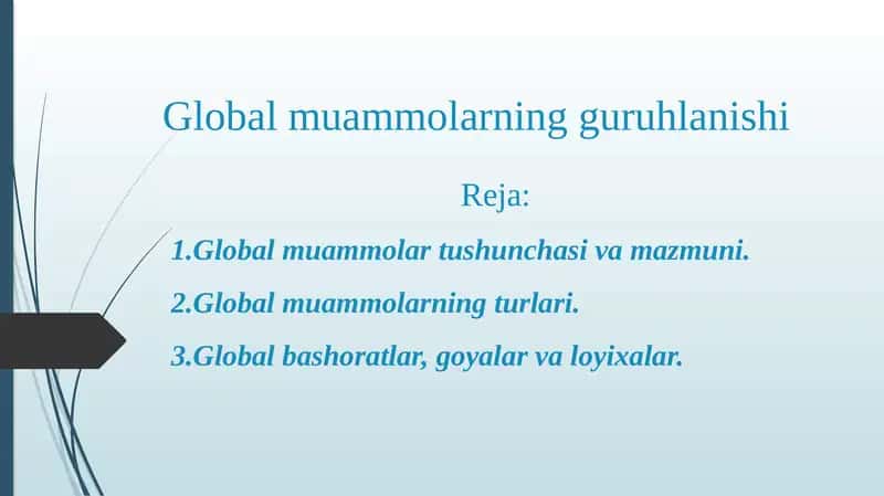 Global muammolarning guruhlanishi 1